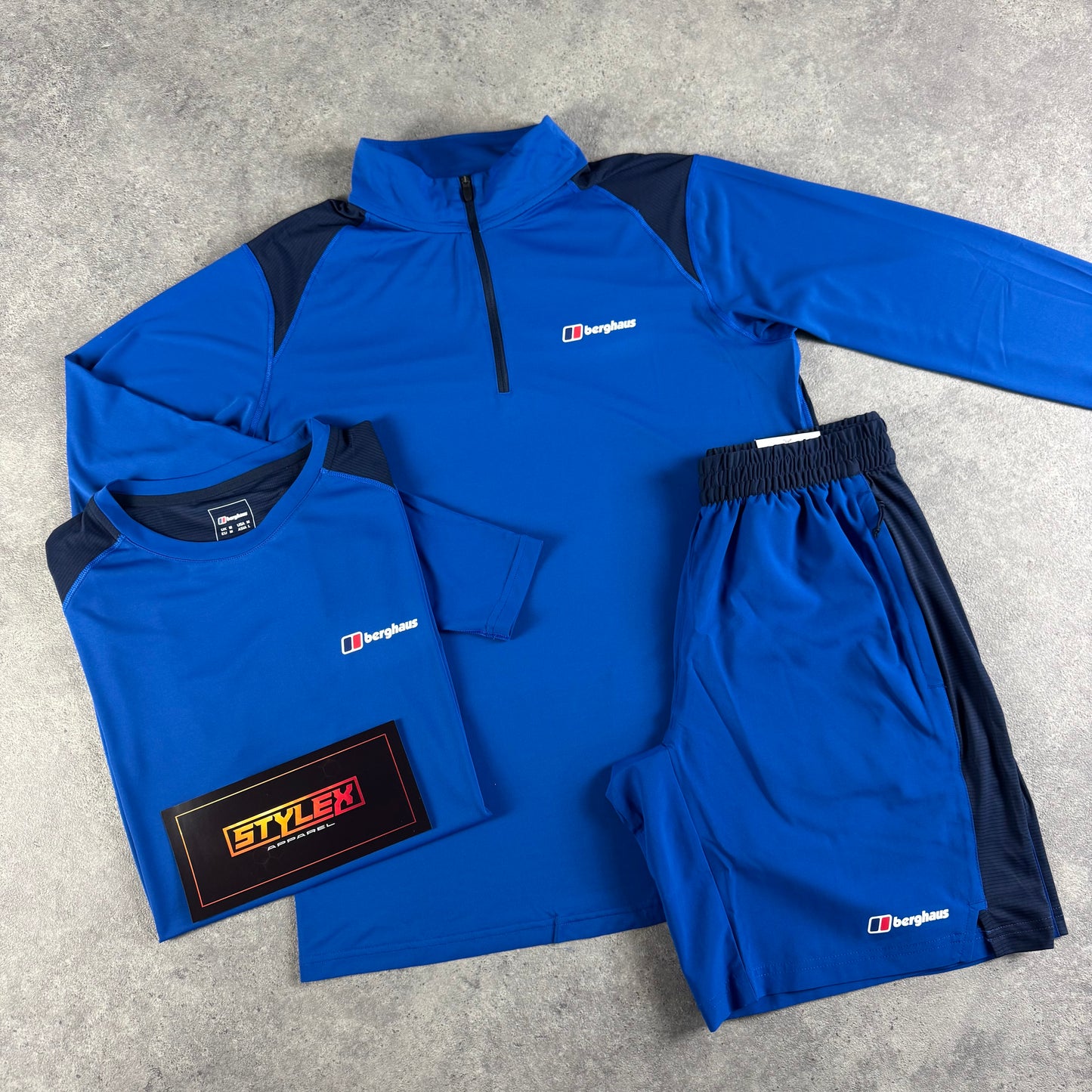 BERGHAUS TECH 1/2 ZIP TRIO SET (BLUE)